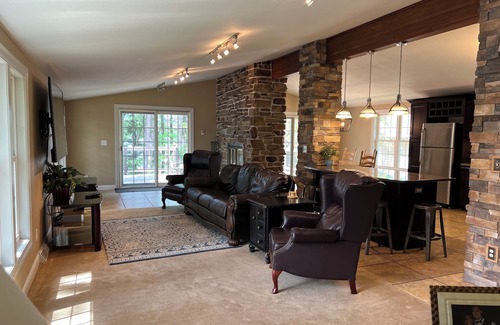 Phillips House | Exquisite Lake Home with 600' Sand Frontage & Pool