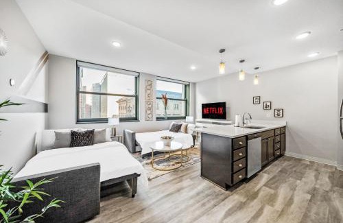 Gateway District Apartment | Discover 506: Pool & Steam Retreat in Playhouse Square