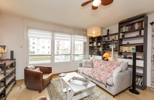 19th Arrondissement Apartment | Cozy Balcony Retreat Near Parc de la Villette