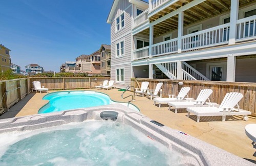 Nags Head House | Experience Cloud Nine: Oceanfront Getaway with Pool & Hot Tub