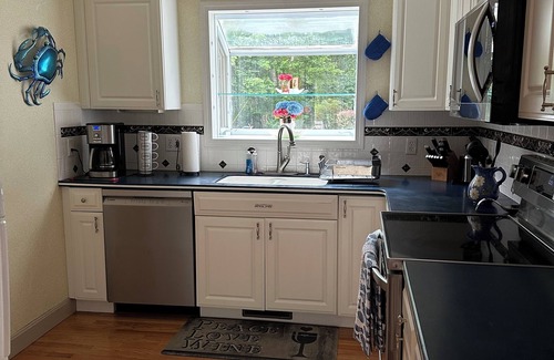 South Kingstown House | Beachfront Bliss: Pet-Friendly Home with Ocean View & Deck