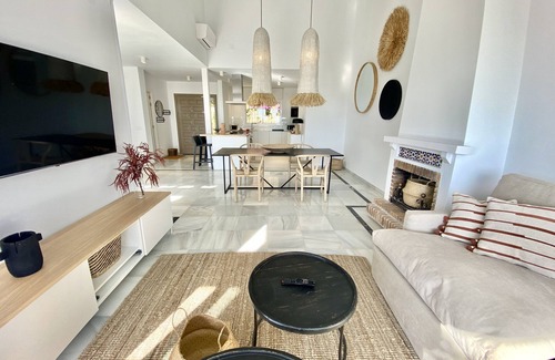 Mijas Villa | Elegant Boho Chic Villa with Private Pool & Spa Retreat