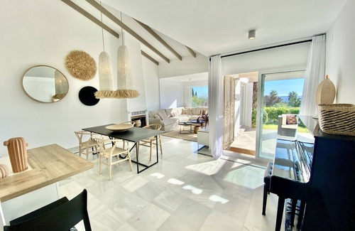 Mijas Villa | Elegant Boho Chic Villa with Private Pool & Spa Retreat