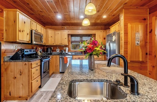 Rutherfordton Cabin | Beautiful Log Cabin with Spa and Hot Tub Near TIEC