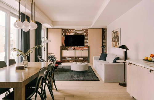 Central Square Apartment | Welcoming Sonder 907 Main: Family-Friendly with Spa Access