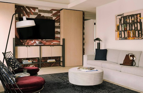 Central Square Apartment | Welcoming Sonder 907 Main: Family-Friendly with Spa Access