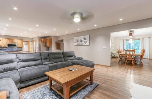 Waupaca House | Modern Retreat with Hot Tub by Wooded River - Rated 9.4/10