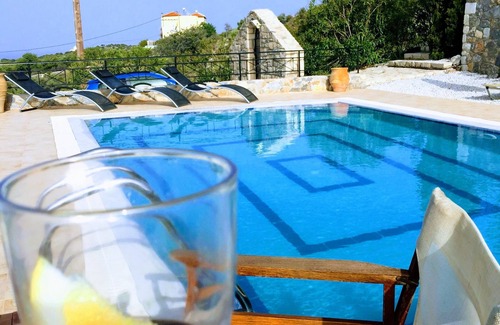 Apokoronas Villa | Idyllic Stone Villa with Private Pool and Ocean Views