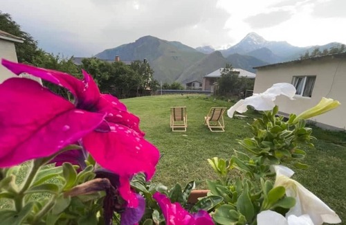 Stepantsminda House | Idyllic House with Veranda and Scenic Kazbegi Views