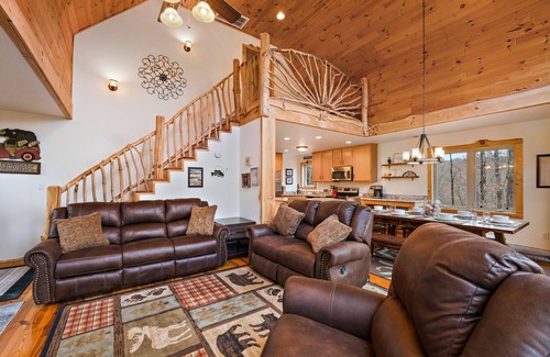 Charter Hills Cabin | Top-Rated A-Frame Cabin with Pool and Spa at Beech Mountain