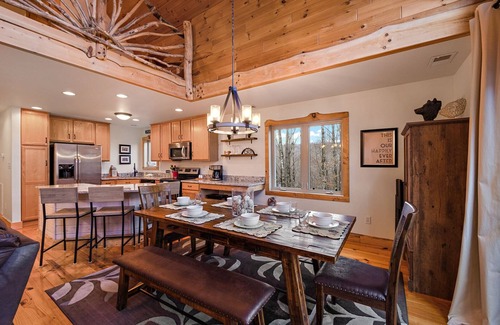 Charter Hills Cabin | Top-Rated A-Frame Cabin with Pool and Spa at Beech Mountain