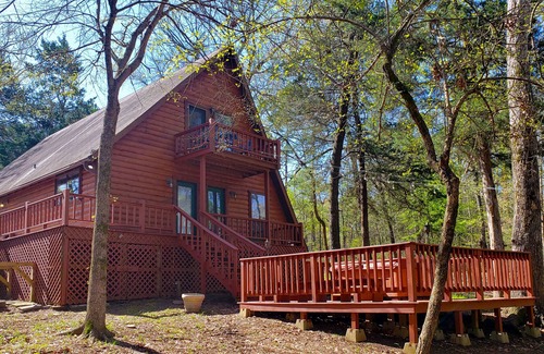 Whispering Hills House | Inviting A-Frame Cabin with Hot Tub & Ocean Views