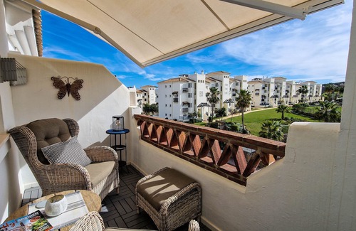 San Luis de Sabinillas Apartment | Tranquil Penthouse with Ocean View, Steps from the Beach