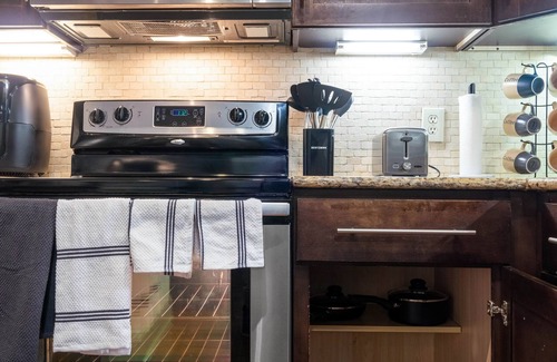South Central Houston Apartment | Elegant Getaway at MD Anderson/NRG with Pool & Kitchen