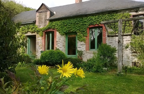 Saint-Germain-de-Coulamer Cottage | Tranquil Water Mill Retreat by a Scenic Trout Stream