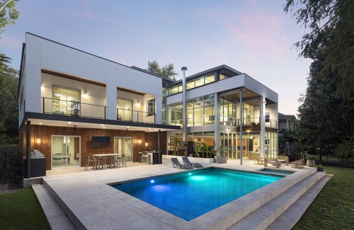 Austin House | Experience Above Emerald: Lakefront Retreat with Spa & Dock