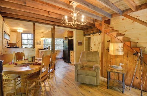 Forestport Cabin | Cozy Adirondacks Cabin with Spa on Beautiful Otter Lake