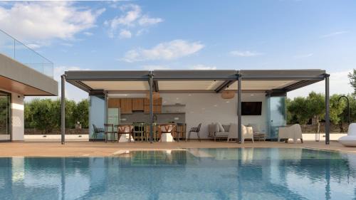 Stavromenos Villa | Exquisite Aesthea Villa with Pool, Gym & Ocean Views
