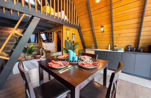 Palmarejo Cabin | Africa787 | A-Frame Wood House W/Pool @ Lajas