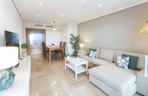 Playa de Gandia Apartment | AG AIGUABLAVA: Ocean View, Pool & Perfect Guest Rating