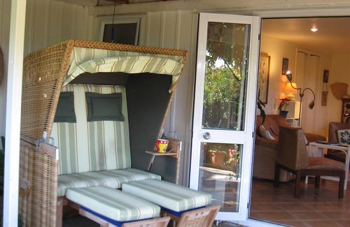 Okiato Apartment | Serene Aimeo Iti Studio: Garden Oasis Near Beach & Town