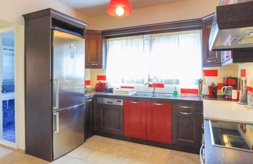 Dassia Villa | Alex Villa Dio: Large pool, near beach, private, sleeps 12