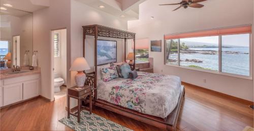 Kailua-Kona House | Exceptional Ali'i Point Oceanfront Villa with Pool & A/C