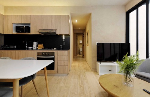 Santa Maria la Ribera Apartment | Welcoming 2BR Retreat in Cuauhtemoc with Kitchen Access