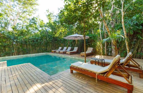 Ek Balam Village House | Inviting 3Br Retreat with Private Patio and Pool in Tulum