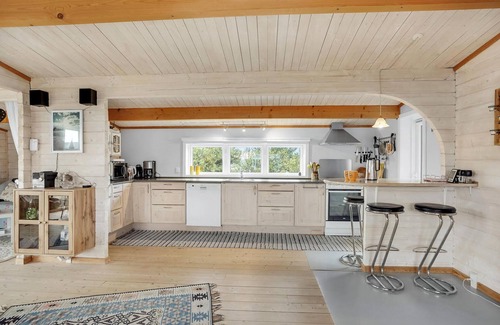 Ringkøbing-Skjern Municipality House | Charming Log Cabin Retreat by Ringkøbing Fjord with Spa