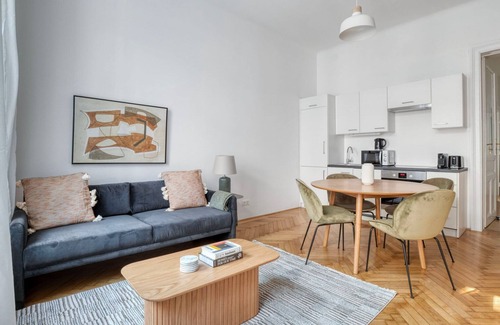 Altlerchenfeld Apartment | Inviting Josefstadt 2BR with Elevator, Near Shops & Dining