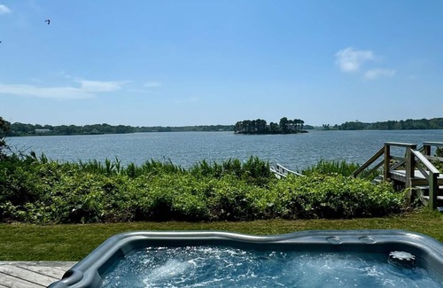 Dennis Port Cottage | Perfect Lakefront Retreat with Private Dock and Hot Tub