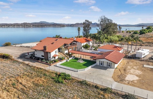 Lake Elsinore House | Prime Lakefront Retreat with Private Beach & Scenic Views