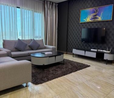 Manama Apartment | Explore Comfort at Amfas Suites: Pool & Breakfast Included