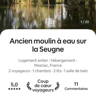 Mosnac Apartment | Idyllic Ancien Moulin à Eau on the Seugne - Rated 9.5