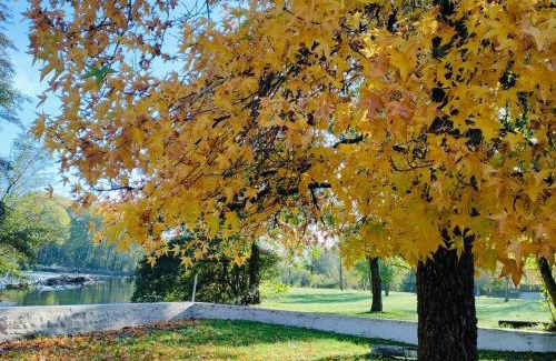 Saint-Aigny House | Ancien Moulin Authentique: Private Terrace by Berry River