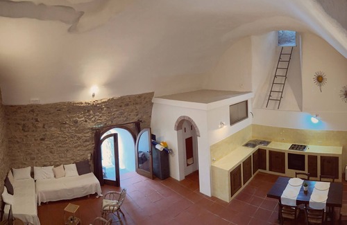 Scario Villa | Historic Tower with Ocean Views and Pool Near Gulf of Policastro
