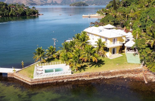 Angra dos Reis Villa | Beautiful Mansion on Cavaco Island with Spa & Family Amenities