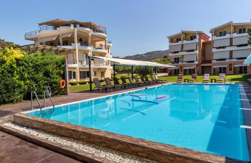 Zacharo Apartment | Discover Anilio Plaza: Oceanfront Retreat with Pool Access