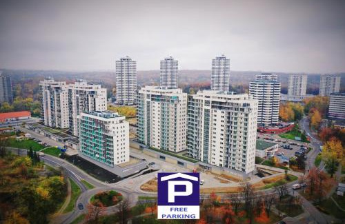 Katowice Apartment | Stunning 12 PIĘTRO: Breathtaking Views & Prime Amenities