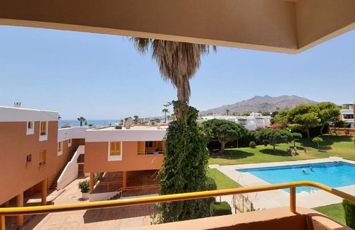 Vista de los Angeles-Rumina Apartment | Oceanfront Apartment with Pool in Mojacar Playa
