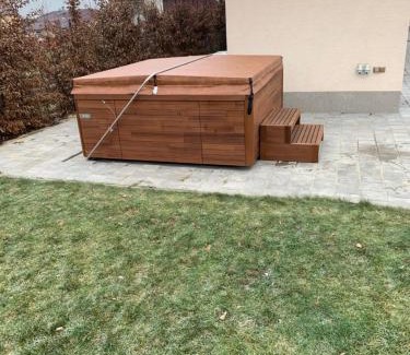 Drnholec Apartment | Highly Rated Apartmán Matyáš with Hot Tub & Family Amenities