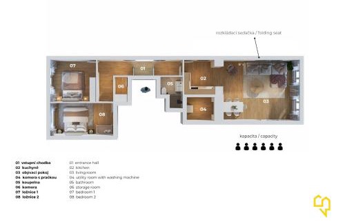 Olomouc Apartment | Apartmán se 2 ložnicemi