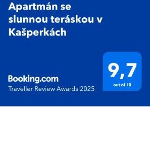 Kasperske Hory Apartment | Bright Apartment with Sunny Terrace in Kašperkách