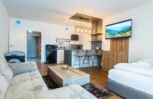 Vrchlabi Apartment | Relax at Resort Vrchlabí: Spa & Hot Tub Amenities Await