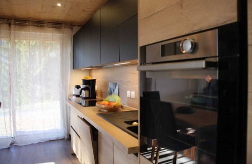 Saint-Francois-Longchamp Apartment | Mountain Apartment Steps from Ski Lifts with Spa & Kitchen