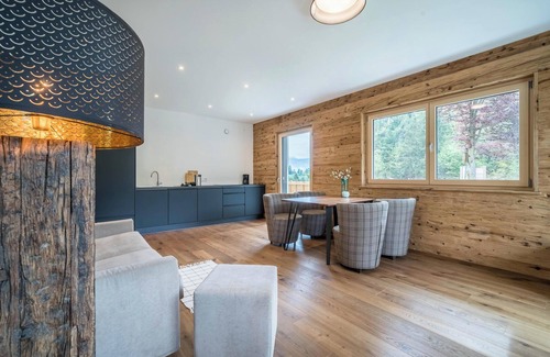 San Pancrazio Apartment | Alpreid Kernig: Mountain View Apartment with Pool & Garden