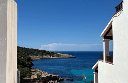 Portinatx Apartment | Apartment in A Hotel 'Vista Mar 1Aa' with Sea View, Wi-Fi and Air Conditioning