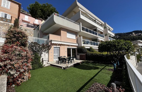 Roquebrune-Cap-Martin Apartment | Seaside Apartment with Garden, Minutes to Monaco Beach