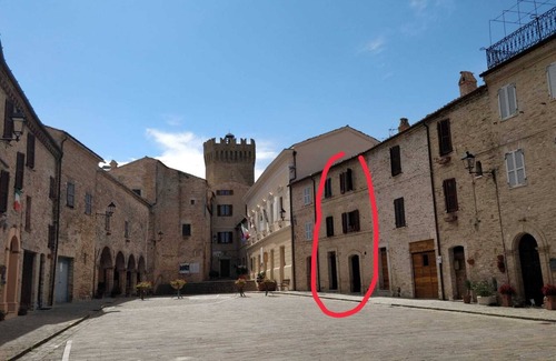 Moresco Apartment | Historic Apartment in Moresco's Central Square with Kitchen